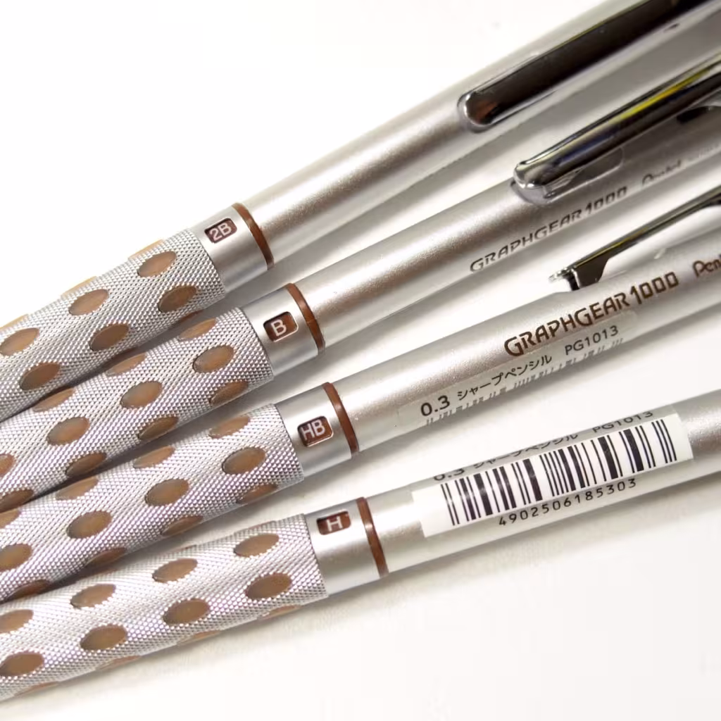 PENTEL GRAPHGEAR 1000 硬度標示視窗