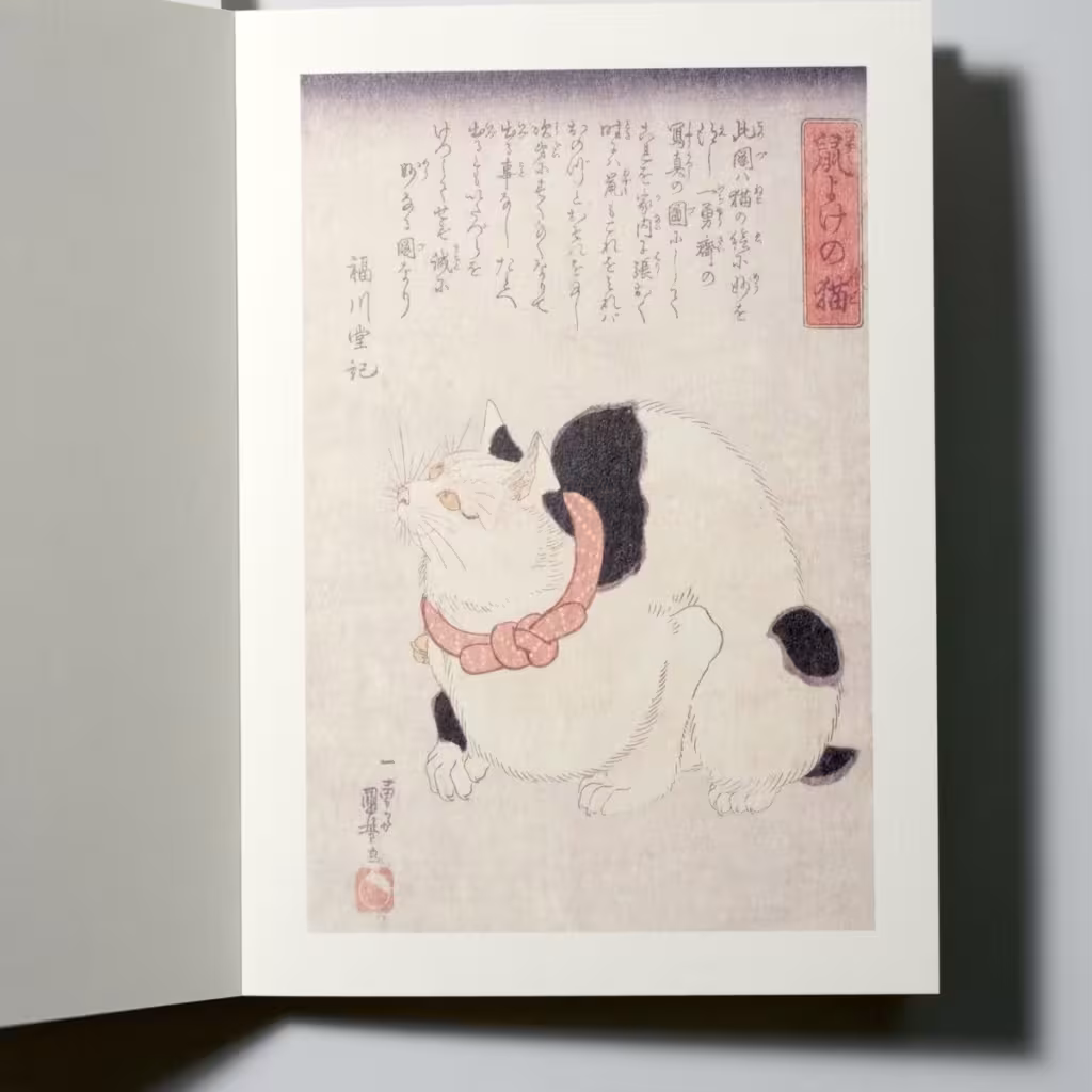 歌川國芳 捕鼠貓 ねずみよけの猫